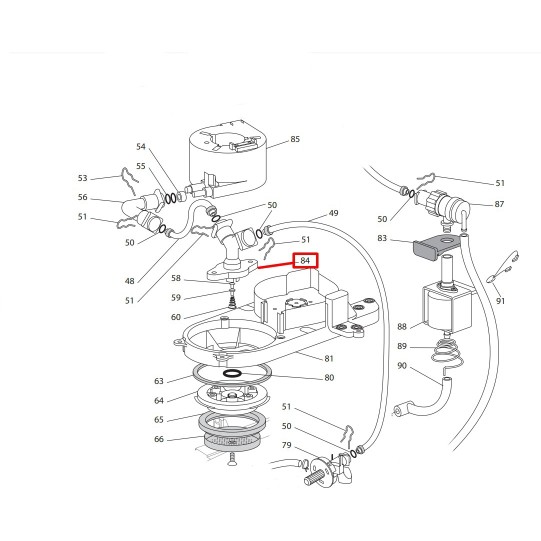 Delonghi savienotājs Y tipa EC 685, EC 820 5313222031