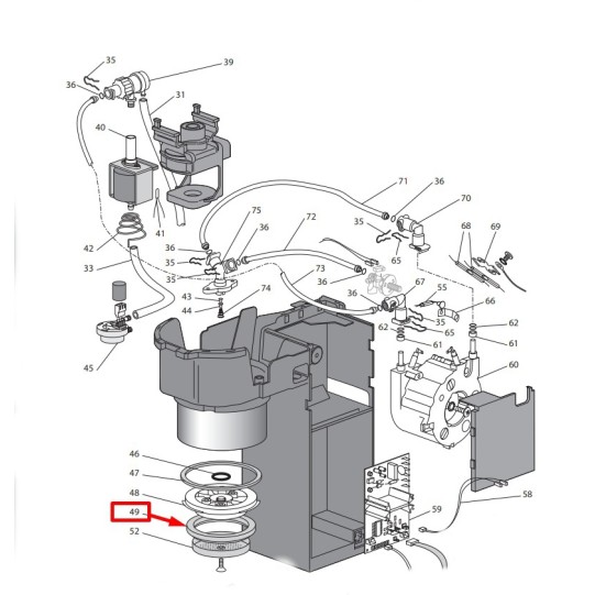 DeLonghi blīve zem radziņa EC8**|EC6**