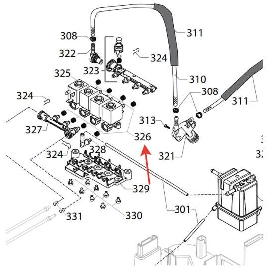 Saeco blīve solenoīda vārsta Xelsis SM75**