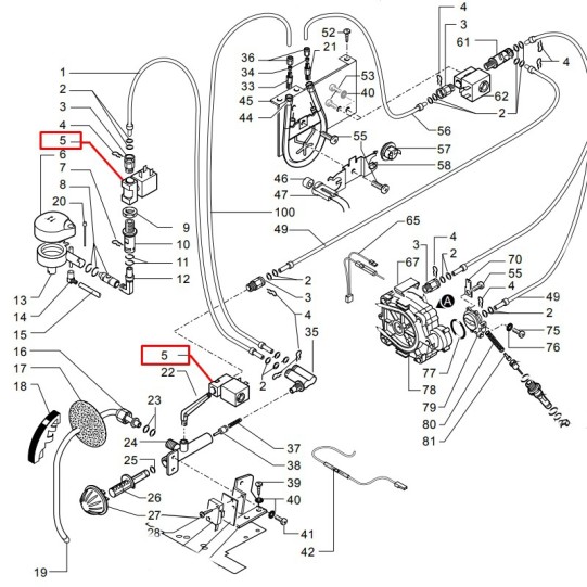 Saeco solenoīda vārsts 1/8 divvirzienu Royal