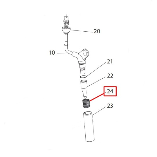 DeLonghi tvaika sprauslas apvalks Pannarello