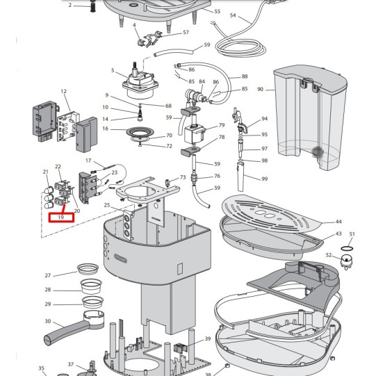 DeLonghi slēdzis dubultpola EC251| ECO**