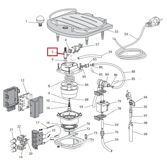 DeLonghi vārsts tvaika ūdens ECO3**