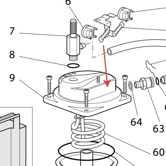 DeLonghi uzgrieznis sildelementa savienotāja EC| ECO